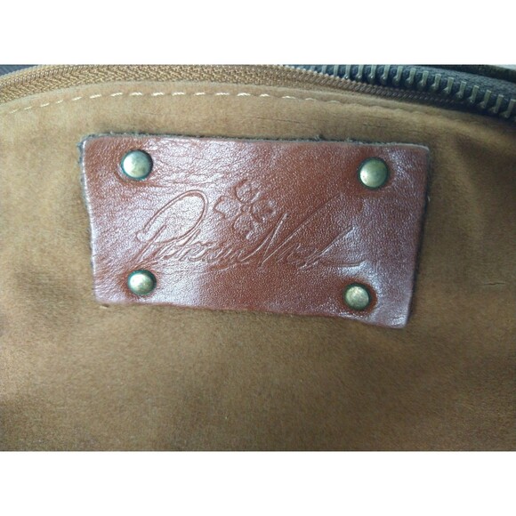 Patricia Nash Wristlet Clutch Zipper Wallet Leather brown small mini bag purse - Picture 3 of 16